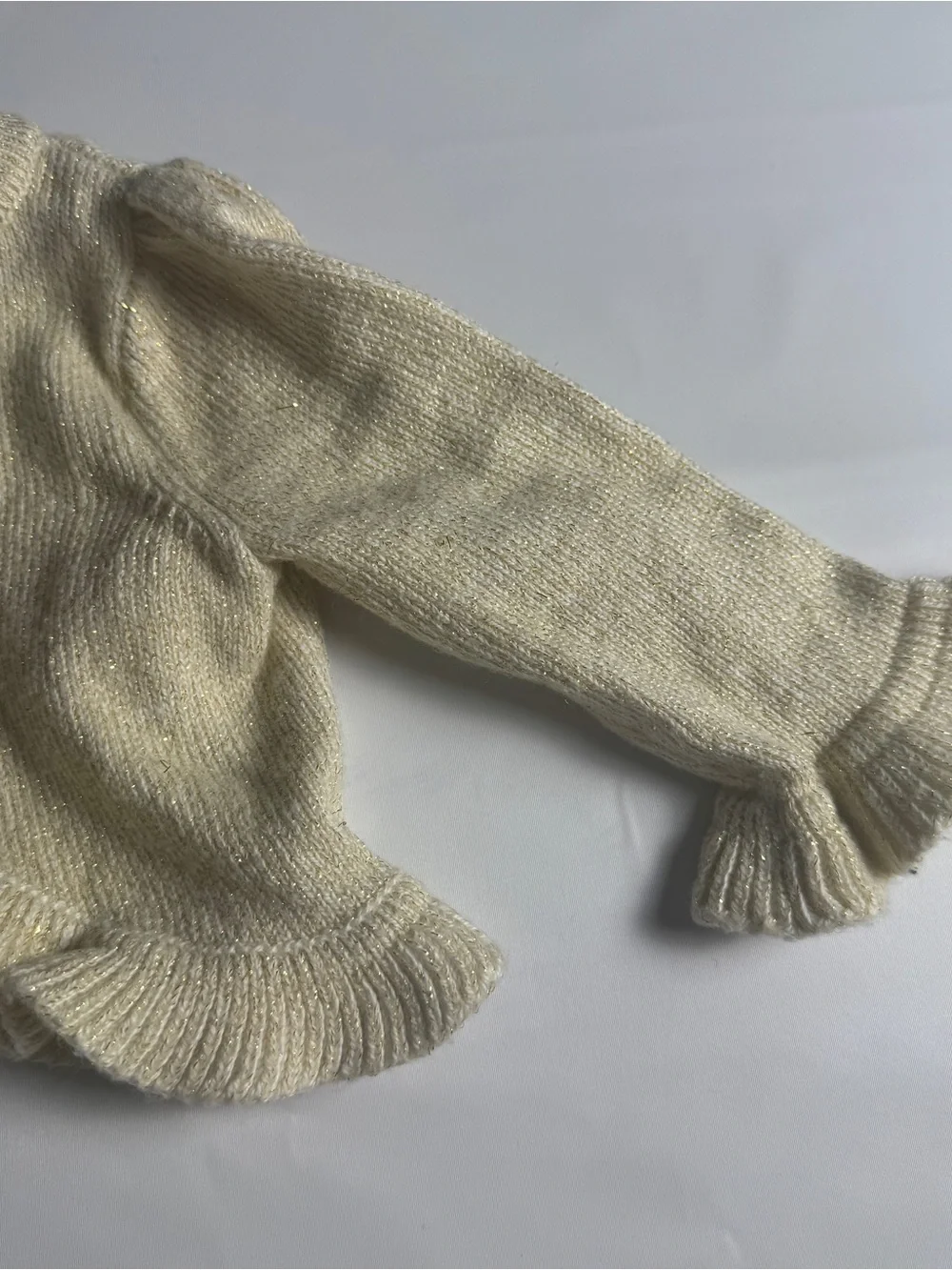 ✨ ADORABLE Gymboree Gold Shimmer Ruffle Cardigan - 0-3M ✨